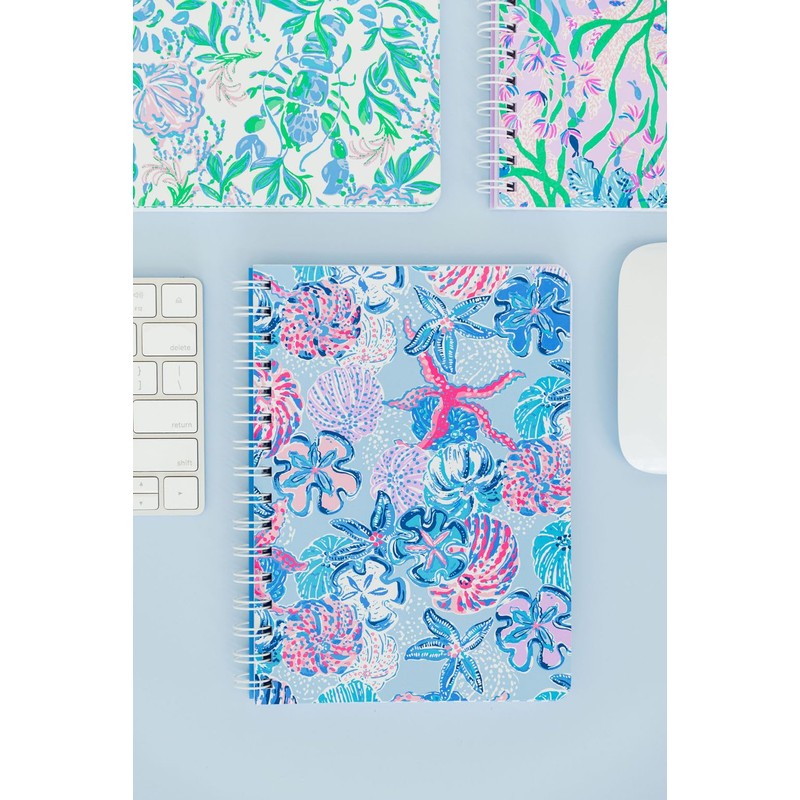 Lilly Pulitzer Hardcover Mini Spiral Notebook, 8.5" x 6.5" Small