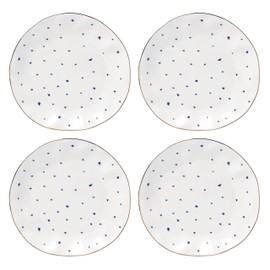 Lenox Blue Bay Dots 4-Piece Dinner Plate Set, 4 Count