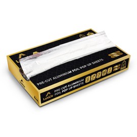 LuxLiv ® Premium Heavy Duty 18 Micron Thick Kitchen Foil Catering Aluminium Tin Foil Pre Cut Pop Up Sheets - 200 Sheets