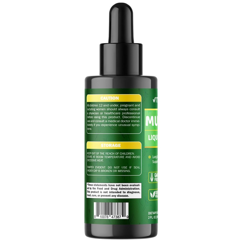 Vitamatic 2 Packs Liquid Mullein Leaf 1000mg per Serving -