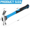 Claw Hammer with Comfort Grip Framing Hammer with Smooth Head