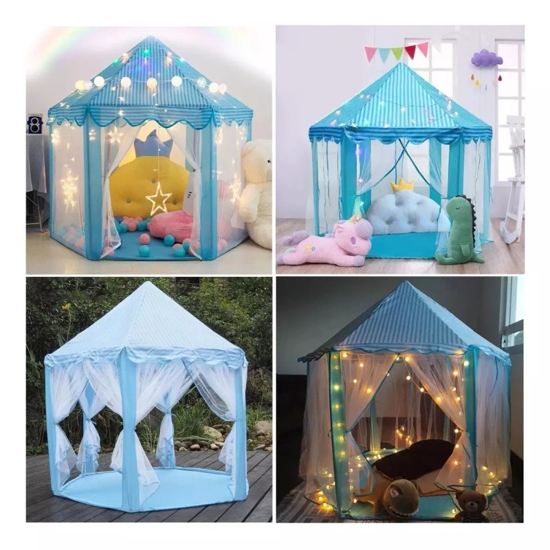 Molin Castillo Azul Princesa Fácil De Armar Casa De Campaña