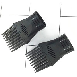 Black Universal Hair Dryer Comb Nozzle Plastic Hairdressing Hair Dryer Blow Comb Attachment Hair Styling Nozzle Tool Fashion Tool for Straightening Detangling Fine Curly Natural Hair Hair Combs