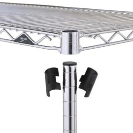 TrueCraftware-Set of 8 Split Sleeve Replacement 1-1/5" x 1-1/5" x 1-2/3- Wire Shelving Lock Clips Plastic Shelving Sleeves Replacements for Wire Shelving System