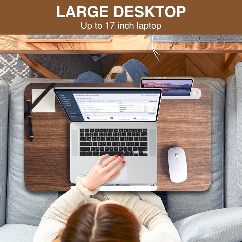 wishacc Lap Desk 24 inches Extra Large - Versatile and