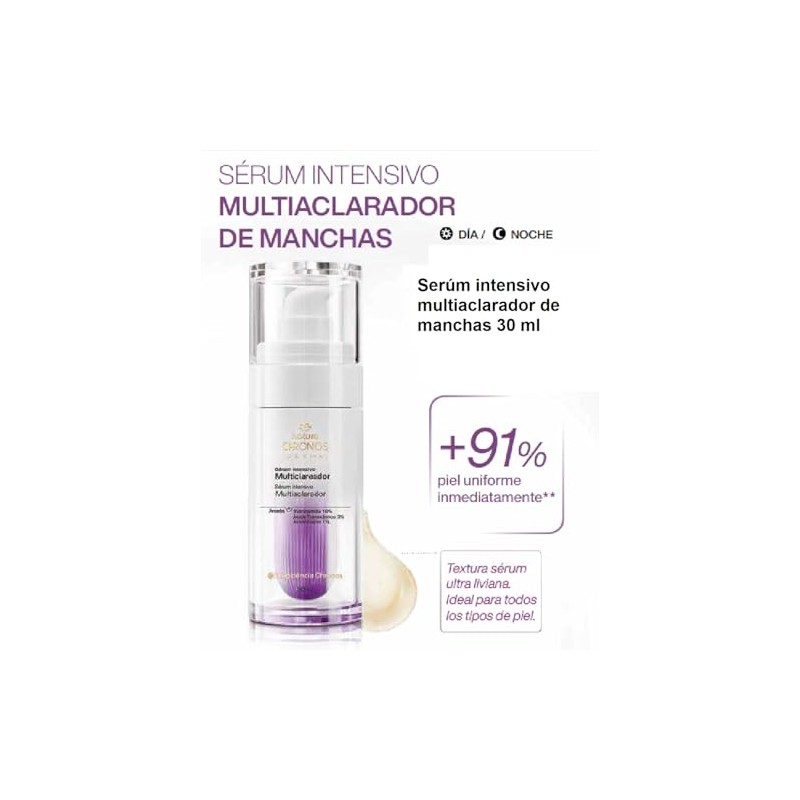 Sérum Intensivo Multiaclarador de Manchas, Linea Biociencia Chronos, Natura