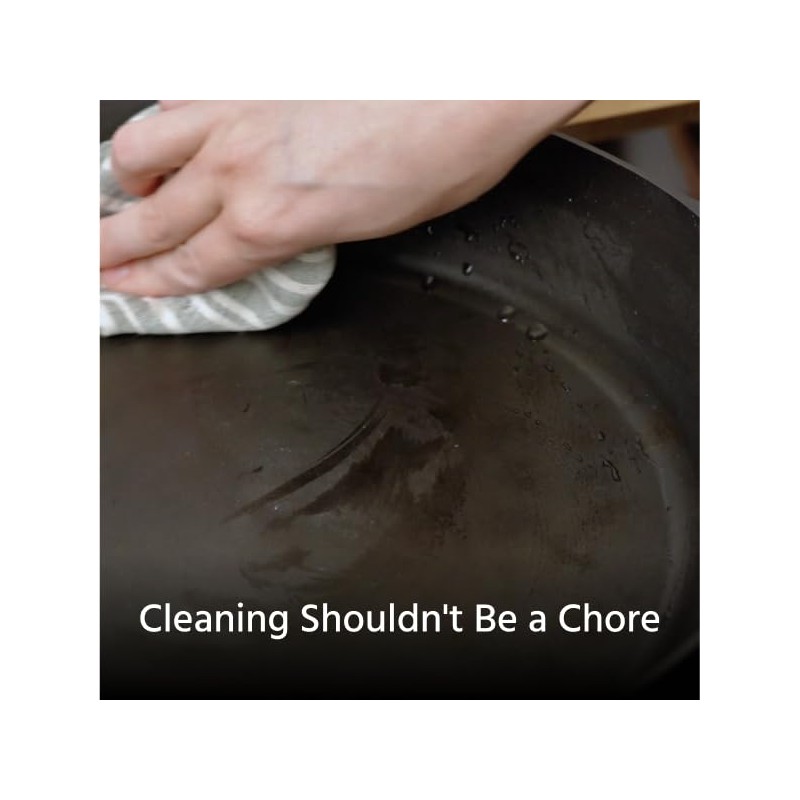 COOKLIFE 12 Inch Lightweight Pre-Seasoned Cast Iron Skillets - Smooth