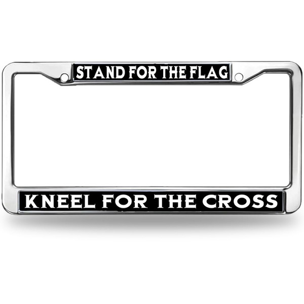 Stand for The Flag Personalized License Plate Frame Jesus Cross