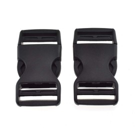 SGH Pro Quick Side Release Buckles Clips Snaps Dual Adjustable No Sewing Heavy Duty Plastic 1"/25mm Wide 12 Pack Replacement for Nylon Strap Backpack Fanny Pack Webbing Belt Dog Collars Sturdy