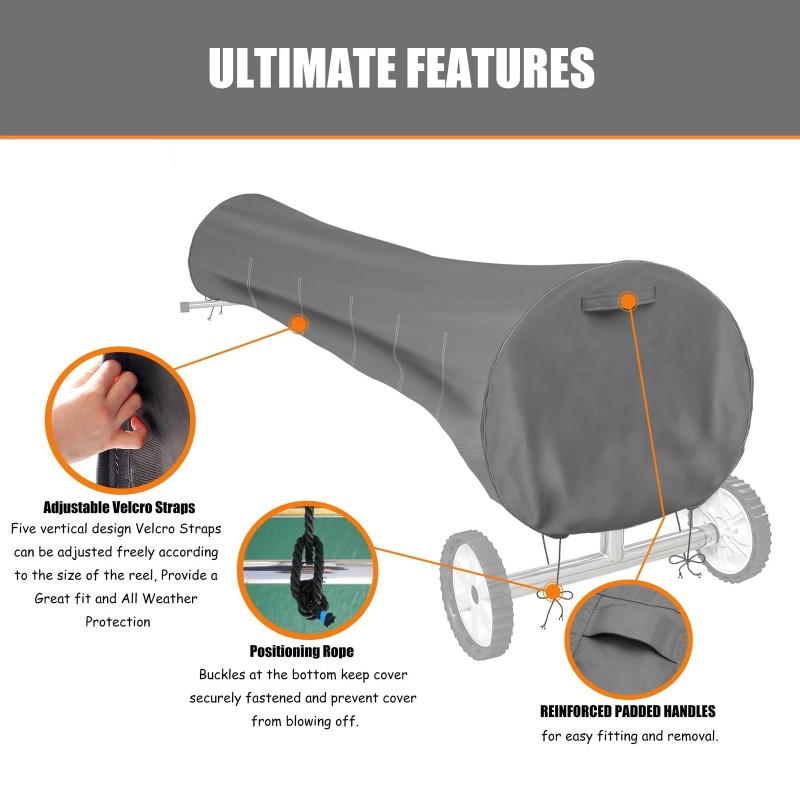 HWmatyCover Swimming Pool Solar Reel Cover, Heavy Duty Waterproof Pool