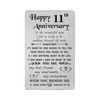 TANWIH 11th Anniversary Card Gifts for Him Husband Steel, Happy