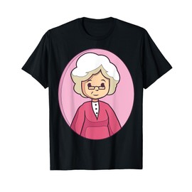 Cute Cartoon Grandma Character Illustration For Kids T-Shirt