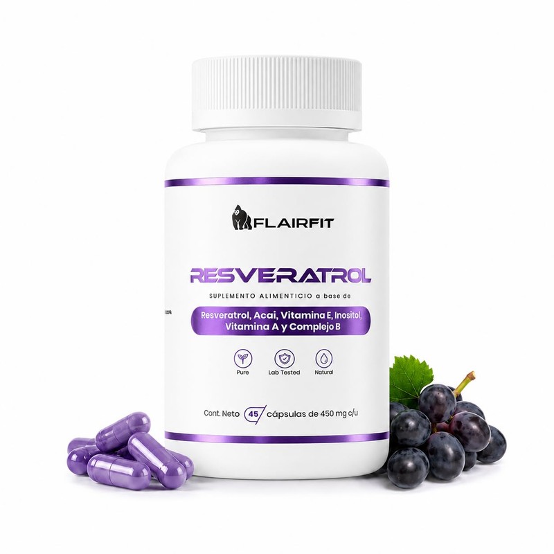 Resveratrol Suplemento Alimenticio, 45 Cápsulas