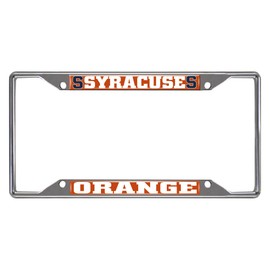 FANMATS 25104 Syracuse Orange Chrome Metal License Plate Frame, Team Colors, 6.25in x 12.25in