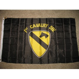 3X5 Us Army 1St First Cavalry Division Black Flag 3'X5' House Banner Grommets