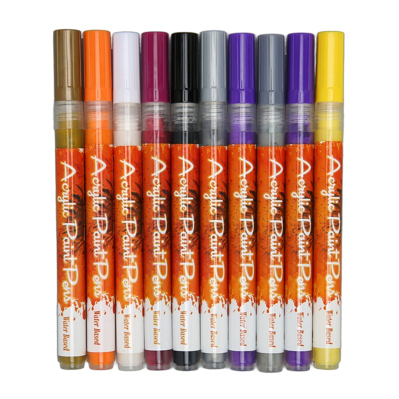 10PCS Nail Art Pen Set Colorful ABS Housing Nail Point