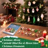 ElectricWise 24 Pcs Glass Christmas Ornaments & Advent Countdown Calendar