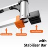 Telescoping Ladder,Aluminum with Stable Hook and stabilizer barand,12.5FT Lightweight Multi-Purpose