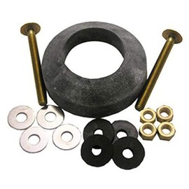 LASCO 04-3807 Toilet Tank to Bowl Bolt Kit with Brass Bolts, Rubber and Brass Washers, Hex and Wing Nuts, W-210 Recessed TXB Gasket