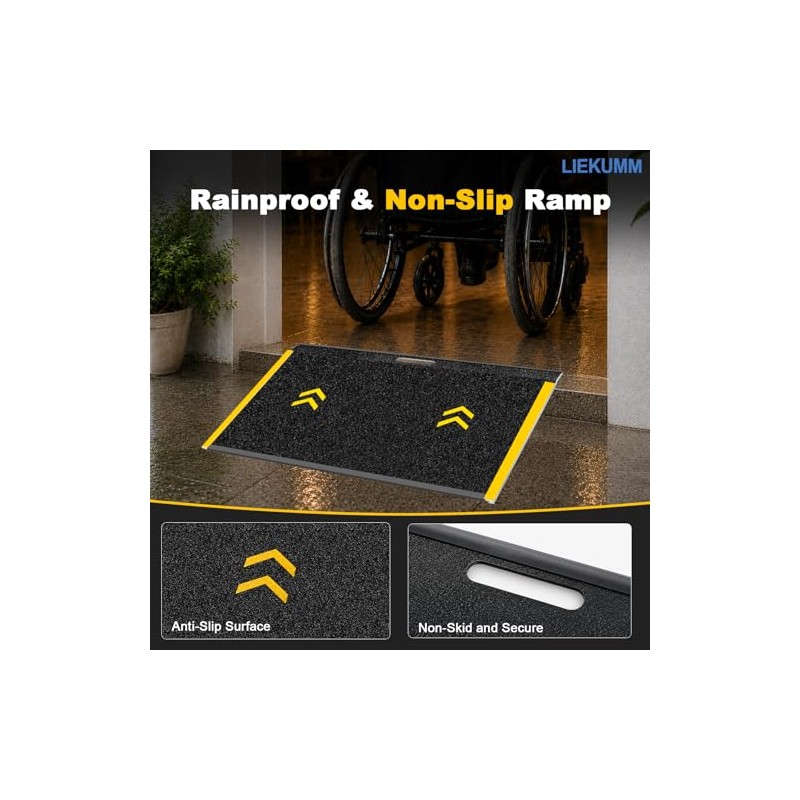 LIEKUMM 81 x 48 cm Portable Wheelchair Ramp, 315 kg