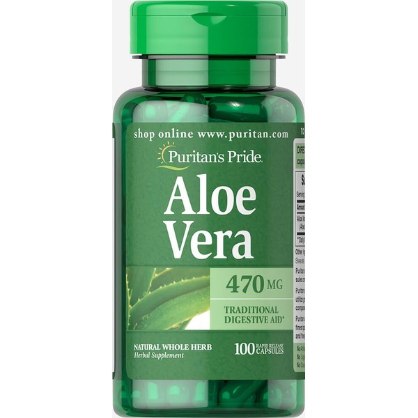 Puritan's Pride Aloe Vera 470 mg-100 Capsules