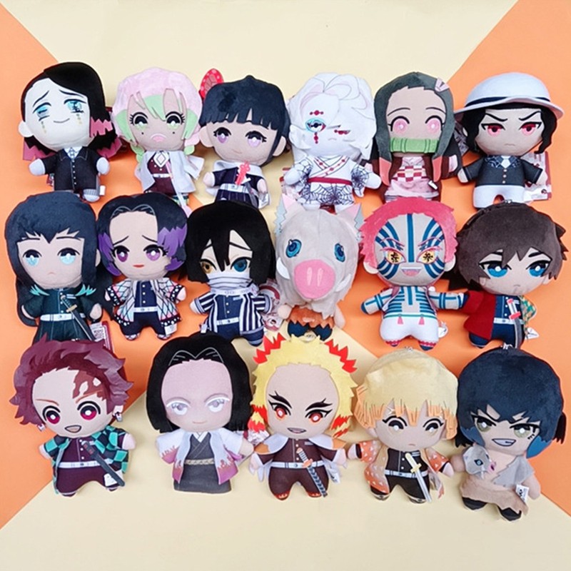 17pcs Anime Plush Doll for Kids Cartoon Cute High Resilience