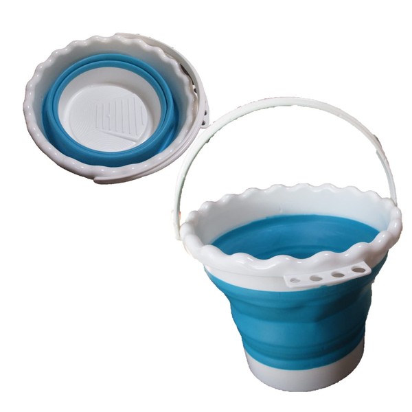 JP-SAKURA Folding Brush Wash Bucket Folding Compact Paint Palette Brush