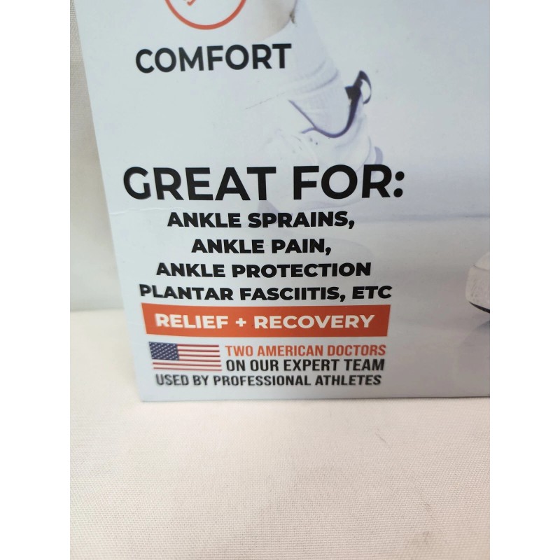 Dr. Brace Elite Ankle Brace with Strap, Black, Large