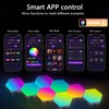 Zwzasm RGB Hexagon Wall Lights, 12 Pack Smart LED Panel