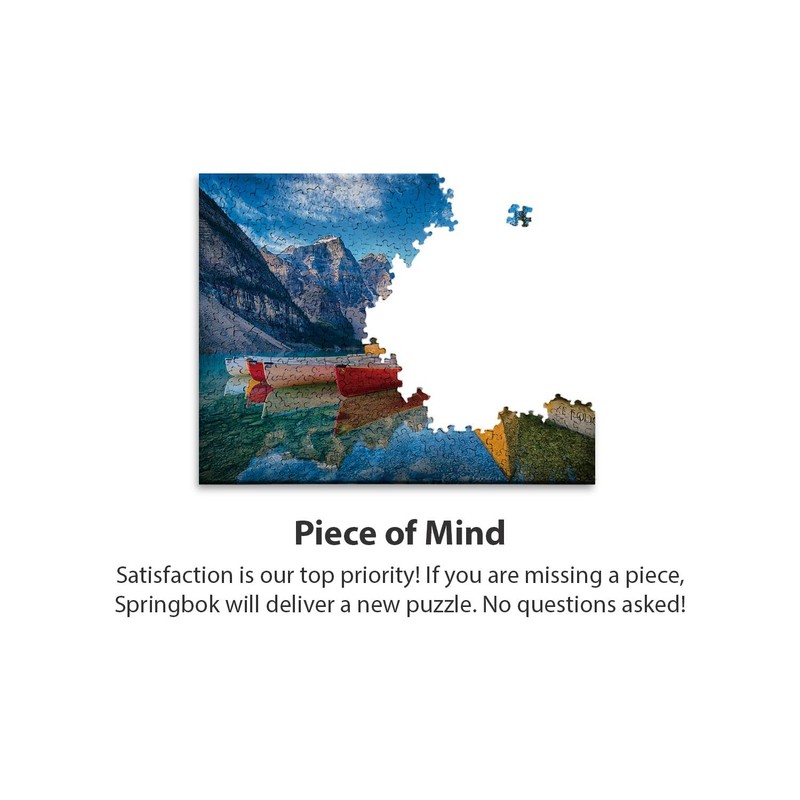 Springbok 1000 Piece Jigsaw Puzzle Calm Canoes - Made in