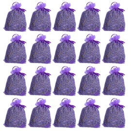 RENM 10 Ounce Lavender Sachets for Closets, 20 Pack Lavender Bud Organic Dried Flower, Dried Lavender Buds Lavender Sachet for Drawers and Closets