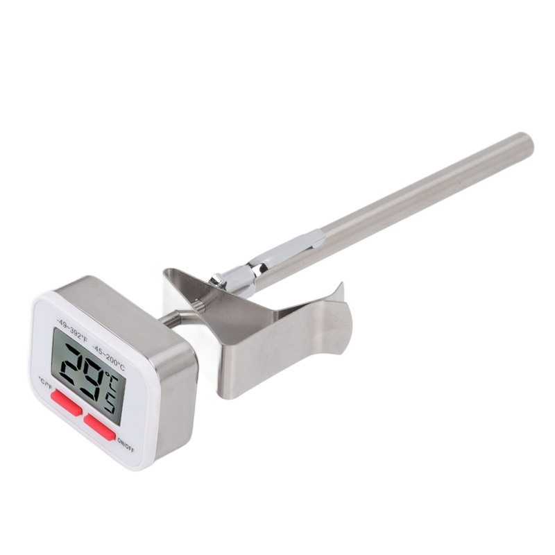 Food Thermometer Regulable Clip Large Display Screen Detachable Stainless Steel
