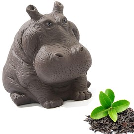 Jwthee Figuras de hipopótamo para decoración del hogar, Figuras de hipopótamo en Miniatura, Arcilla de cerámica, casa de hipopótamo, Figura de hipopótamo, Buena Suerte, Estatua de té