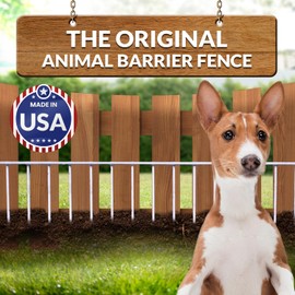 Dig Defence Original Animal Barrier Fence - Small/Medium Decorative Garden Fence, Outdoor No Dig Fence for Dogs and Rabbits, Yard and Patio - 32”(L) x 8”(H), 6 Pack