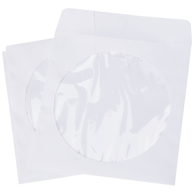 Verbatim CD Sleeves - 50 Pack (white sleeve with window)