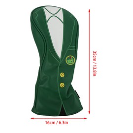 Golf Green Leather Driver/Fairway Wood/Hybrid Headcover #1#3#5#UT (1#) Golf Club