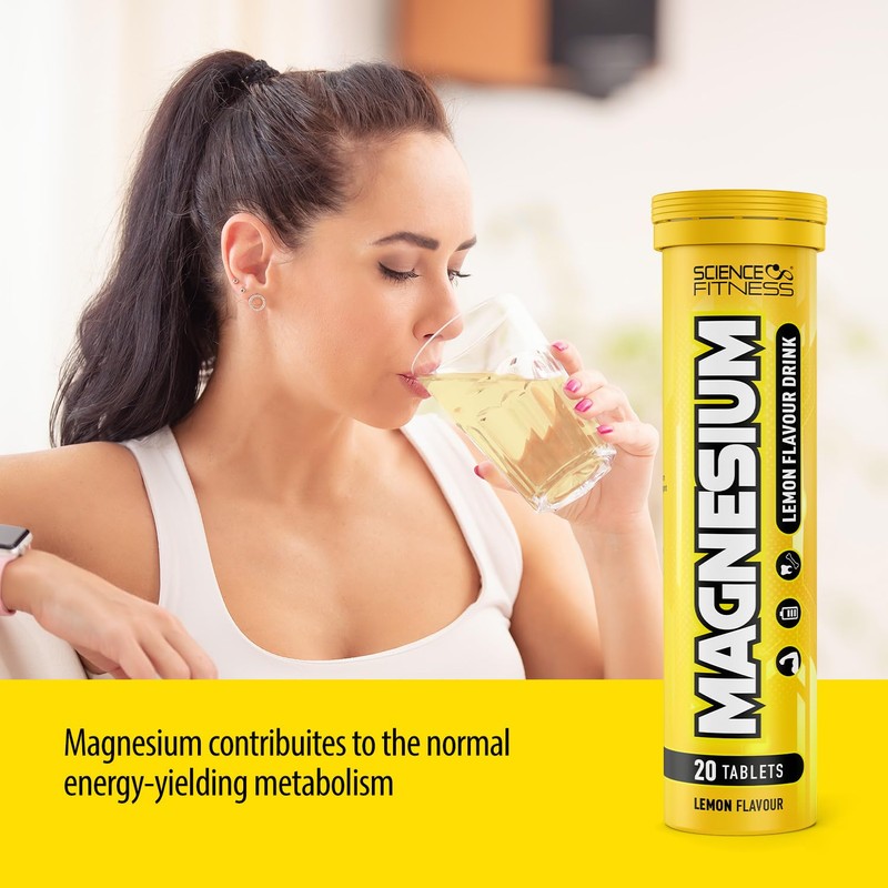 Magnesium Lemon Flavour Effervescent Tablets -80 Magnesium Tablets for Normal