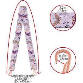 DANHRO Purse Strap Replacement Crossbody, Rose Golden Buckle Shoulder Strap Adjustable Handbag Strap Replacement Belts