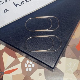 OWLFAVO Jumbo Shape 20pcs Paper Clips with Clear Box, Rose Gold and Yellow Gold, Funny Cute Paperclips Bookmarks Planner Clips for Fun Office Supplies School Gifts Wedding Decoration