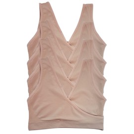 Caramel Cantina 4 Pack Nursing Maternity Women’s Sleep Comfort Bralette Bra (X-Large, 4PK Praline)