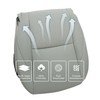 ATUOTPO Driver Side Bottom Leather Perforated Seat Cover Gray #LA15