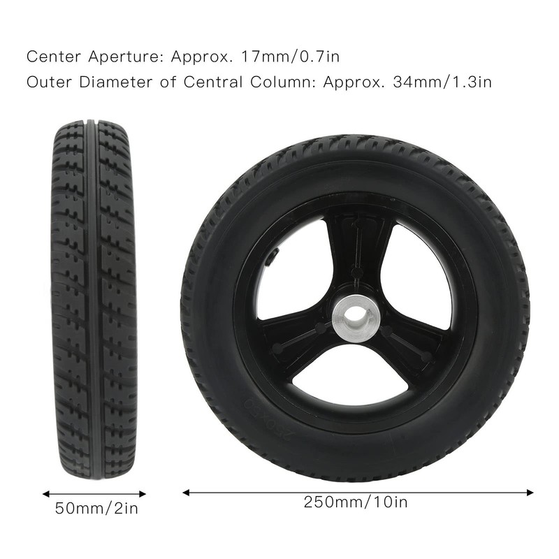 Electric Wheelchair Wheels, Rear wheel for electric wheelchair 10in polyurethane