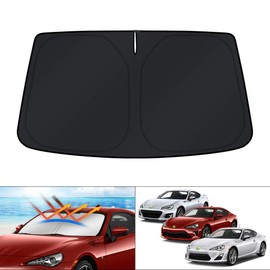 KUST compatible con parasol plegable protector solar bloquea los rayos UV mantiene tu coche fresco para 2013-2016 Scion FR-S FRS/2013-2020 Subaru BRZ/2017-2020 Toyota 86