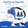 YOCTOSUN Magnifying Glasses with Light, Hands Free Headband Magnifier with