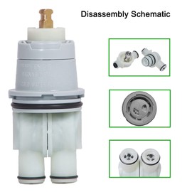 RP46074 Shower Valve Cartridge Repair Assembly for Delta 13/14 Series Faucet - Compatible With Monitor Single-Handle Universal Valve Replacement Kit for Tub