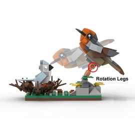 LUXEBLOCKS Creative Bird’s Nest Building Blocks Set - 131pcs Customizable Birds Bricks Model Kit, Unique Adult Display Model for Home Décor & Gift Idea