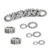 Dzsomt Tooth Washers 300 Pieces Lock Washers Stainless Steel Serrated