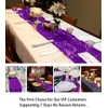 ShinyBeauty 12" x 108" Sequined Table Runner - Purple
