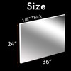 CALPALMY (2 Pack) 1/8" Thick Clear Acrylic Sheets - 24"