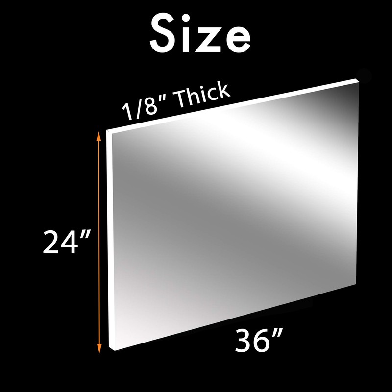 CALPALMY (2 Pack) 1/8" Thick Clear Acrylic Sheets - 24"